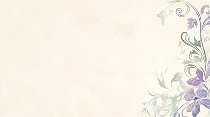 Obraz premium Elegant Floral Design on Cream Background