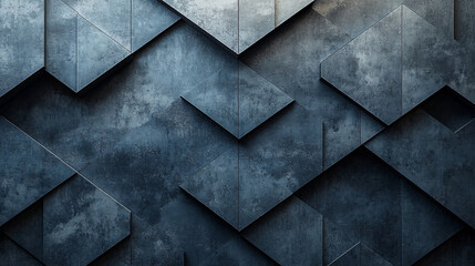 Abstract dark gray concrete geometric pattern.