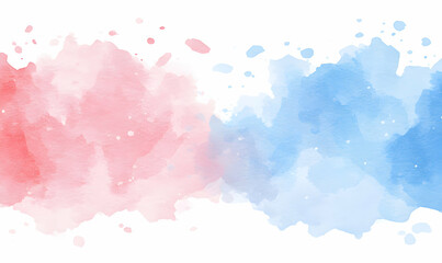 Abstract watercolor wash painting in soft pink and blue hues, ideal for backgrounds or design elements.  Perfect for website banners, social media posts and more.