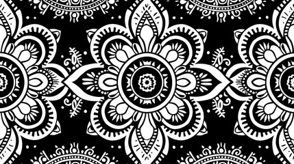 indian henna seamless pattern wallpaper