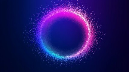 Obraz premium Colorful Particle Ring Abstract Design