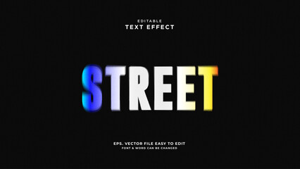 Street editable text effect blur