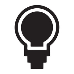 Light bulb icon in white background. Idea flat vector illustration. Icons for design, website.