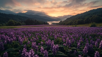 Fototapeta premium Vibrant Sunflower Field at Golden Hour