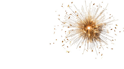 A vibrant explosion of colorful fireworks. transparent background