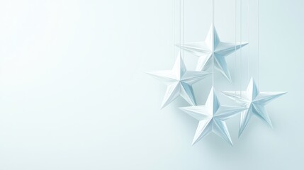 A white star hanging from a string