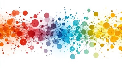 Abstract Network Connection: A vibrant display of interconnected nodes, symbolizing global communication, digital technology, and the intricate web of relationships in modern society.