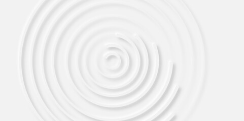 Abstract white circle shape geometric line background. abstract seamless modern white and gray color technology concept geometric circle vector background neomorphism style poster, banner design.