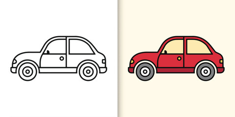 Vector of modern car illustration in flat style