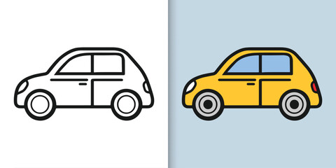 Obraz premium Vector of modern car illustration in flat style
