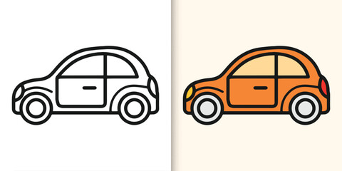 Vector of modern car illustration in flat style