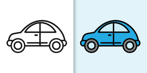 Vector of modern car illustration in flat style