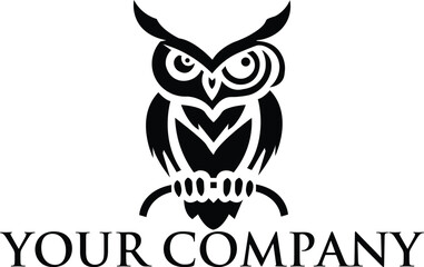 Black owl logo