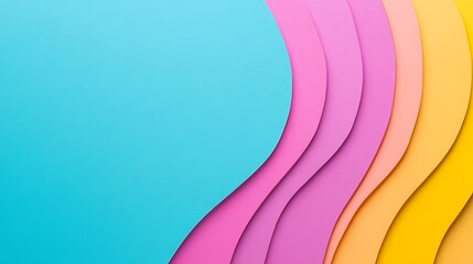 Abstract Colorful Wavy Paper Design Background