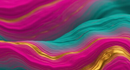 Fototapeta premium Liquid Gold: Abstract Swirls of Teal, Pink, and Gold 