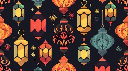 moroccan lantern seamless pattern wallpaper