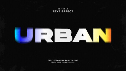 Urban blur text effect, blur text style
