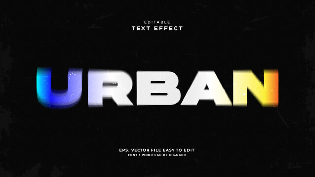 Urban blur text effect, blur text style
