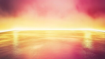 Obraz premium Golden Surface Reflecting Sunset Hues A Calm Abstract Scene