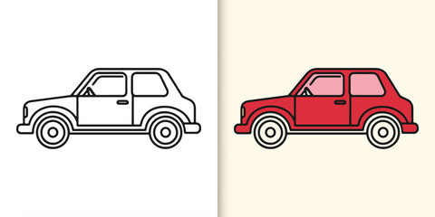 Vector of modern car illustration in flat style
