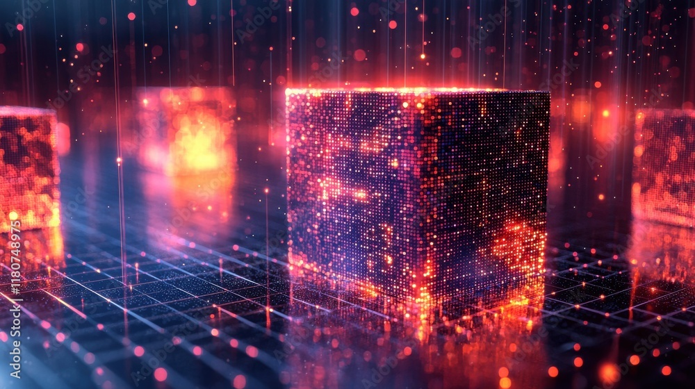 Poster Secure online transaction event featuring holographic high fidelity visuals in a digital environment for enhanced user experience