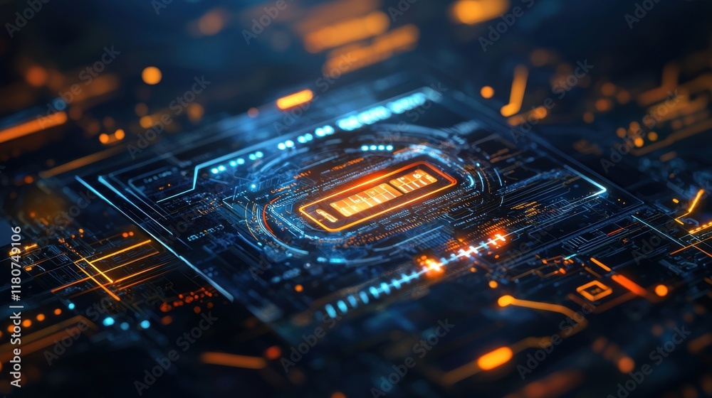 Poster Secure payment transfer glowing on a futuristic interface digital realm high fidelity visualization tech environment close-up view innovative concept