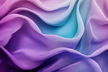 Obraz premium Abstract colorful fabric texture with smooth waves and gradient colors.
