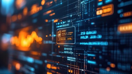 Fototapeta premium Innovative holographic banking cards enhancing user experience at high fidelity locations in a digital financial environment