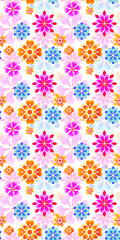 seamless pattern with flowers fresh