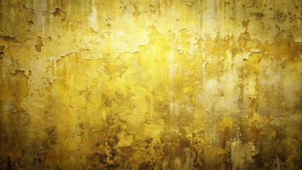 Fototapeta premium Aged Golden Wall Texture A Rustic, Weathered Surface with Flaking Paint and Uneven Coloring