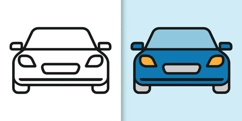 Vector of modern car illustration in flat style