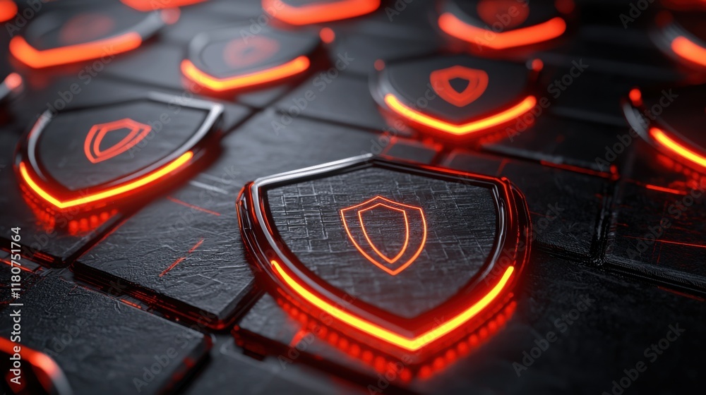 Poster Enhancing internet banking security visualizations of glowing shields in a high fidelity digital environment