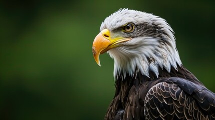 Obraz premium close up view of the head and shoulders of a majestic eagle