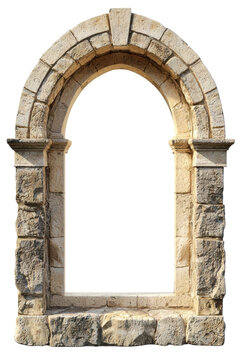 recommend clip art: An ornate stone archway with a curved top, featuring intricate details and a sturdy rectangular base.