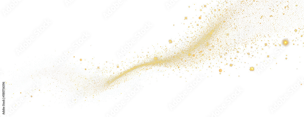Canvas Prints png curved golden glitter with sparkles background particles abstract.