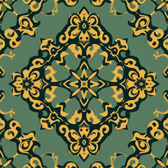 Oriental pattern. Oil painting. Pattern for printing on wall decorations, covers, leaflets, business cards