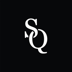 Obraz premium SQ letter logo concept isolated on white background. QS Logo
