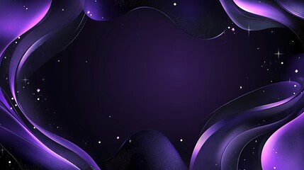 Abstract Purple Waves Cosmic Design Background