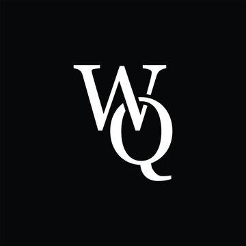QW letter logo concept isolated on white background. WQ Logo