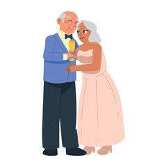 older couple golden wedding