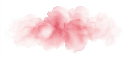 A pink cloud with a white background