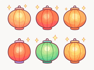 Obraz premium Vibrant Chinese Lanterns - Festive Celebration