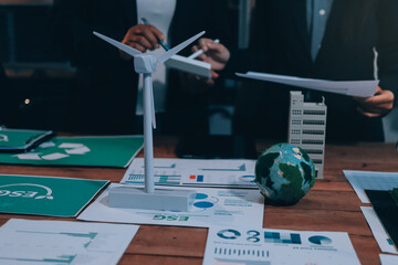 Carbon offset price report CO2 emission. Future growth Net zero waste in ESG ethical SME office...