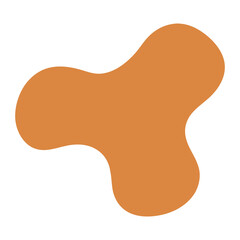 Abstract Organic Mocha Mousse Shape