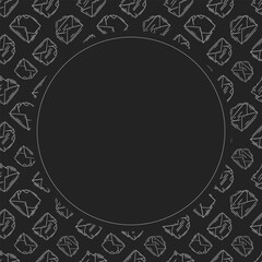 mail icon frame. doodle mail icon square frame. hand drawn mail icon frame background. mail icon background
