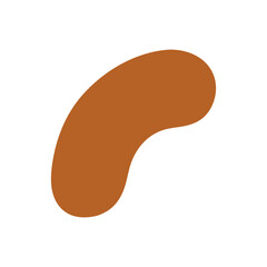 Abstract Organic Mocha Mousse Shape