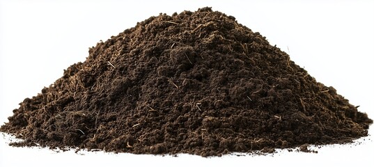Top view of isolated soil or dirt, capturing natural essence.