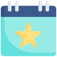 Event calendar icon. Personal organizer, daily checklist management, containing date, timetable, weekly schedule, agenda. Flat icon.