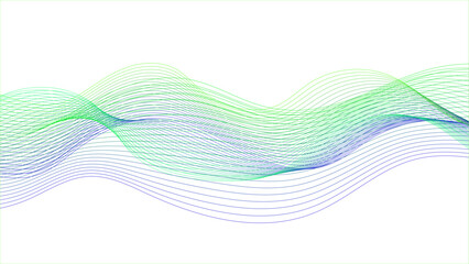 Abstract smooth stylish colorful wave design background, Abstract colorful wave lines isolated on white background. 