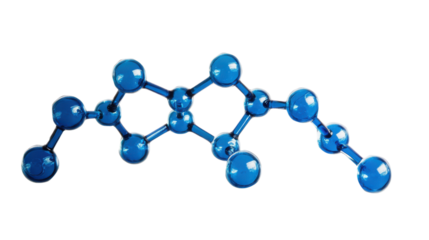 Molecular and DNA model transparent background